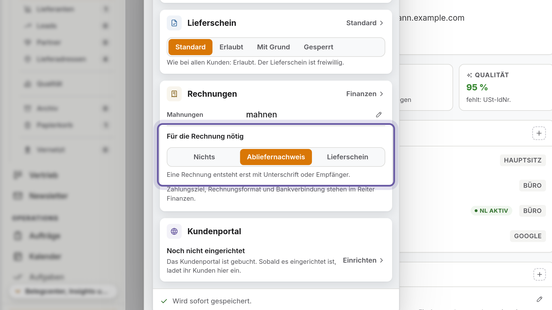 Was als Lieferschein zählt: Ansicht in flicono